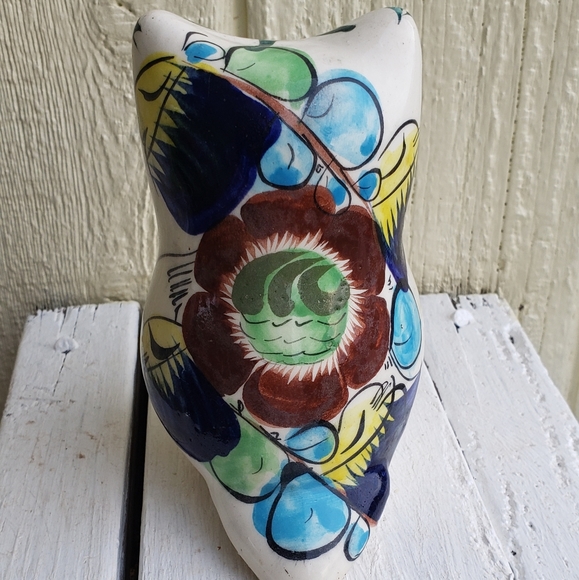 Vintage Hand Painted Owl Made in Mexico - Picture 5 of 11